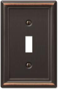 img 4 attached to 🔳 Amerelle 149TDB Chelsea Wallplate, Single Toggle, Steel, Aged Bronze Finish, Pack of 1