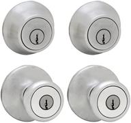 🔒 satin chrome kwikset 242 tylo entry knob and deadbolt project pack: enhance your home security логотип