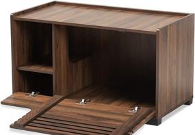 img 2 attached to 🐾 Baxton Studio Pet Houses, Brown: Stylish and Functional Homes for your Beloved Pets