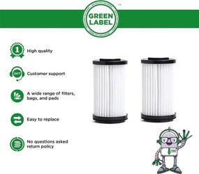 img 3 attached to 🔍 Green Label Brand - Pack of 2 Washable and Reusable HEPA Filters (DCF-1 / DCF-2) for Kenmore and Panasonic Upright Bagless Vacuum Cleaners