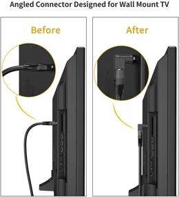 img 3 attached to HDMI адаптер Мужской к Женскому: CableCreation 2 шт., Преобразователь под углом 90° и 270° вверх - 🔌 L-образный плоский удлинитель для телевизора, Roku, PS5, Fire Stick, Chromecast, Nintendo Switch, ноутбука, Xbox, ПК