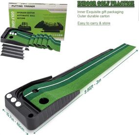 img 3 attached to 🏌️ Improve Your Golf Skills with Sinolodo Golf Putting Green Mat - Practice Anywhere, Anytime!