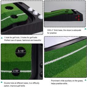 img 1 attached to 🏌️ Improve Your Golf Skills with Sinolodo Golf Putting Green Mat - Practice Anywhere, Anytime!