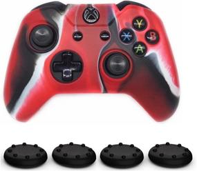 img 3 attached to Xbox One Controller Protective Case - CALLANY 3 Pack Soft Silicone Cover Skins with Thumb Grips Set for Enhanced Grip and Anti-Slip Functionality