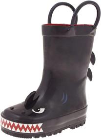 img 3 attached to 🏼 Capelli New York Toddler Boys Shiny Camo Printed Rubber Rain Boot: Convenient Handles for Easy Wear