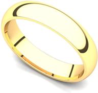 💍 4mm comfort fit wedding band ring in 18k yellow gold - classic plain design logo