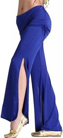 img 1 attached to ZLTdream Women's Belly Dance Milk Silk Slit Pants