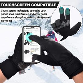 img 1 attached to 🧤 Tanluhu -10℉ Winter Gloves: Waterproof, Windproof & Thermal for Men and Women - 3M Thinsulate, Full Finger Touch Screen, Warm Sports Gloves for Cycling, Biking, Running, Working, Skiing, Hiking