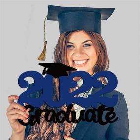 img 2 attached to 🎓 2022 Graduation Wooden Sign Décor - Photo Booth Props for Graduates, First Day of School Cutout signs, Back to School Porch Décor