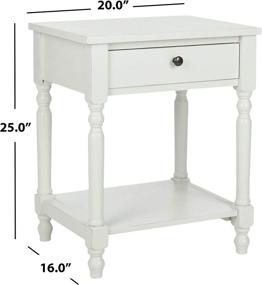 img 1 attached to 🪑 Safavieh American Homes Collection Tami Accent Table in Shady White