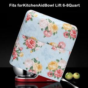 img 3 attached to KitchenAid Mixer Covers for 6-8 Quart Models - Tilt Head & Bowl Lift Compatible | Floral Print with Pocket | Pioneer Woman Inspired Kitchen Accessories