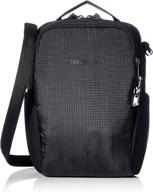 👜 pacsafe vibe 200 compact travel shoulder bag - jet black - fits 10.5 inch tablet - anti theft - 7.5l logo