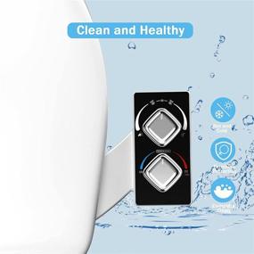 img 3 attached to 🚽 Non-Electric Dual Nozzle Toilet Seat Bidet Attachment - Hot & Cold Water, Adjustable Warm Water Spray for Sanitary & Feminine Wash