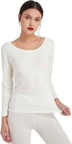 img 3 attached to Mcilia Womens Cotton Neckline Thermal Sports & Fitness in Other Sports