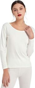 img 4 attached to Mcilia Womens Cotton Neckline Thermal Sports & Fitness in Other Sports