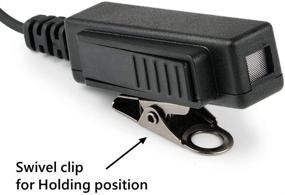 img 1 attached to Наушники с микрофоном и кнопкой РТТ для рации Motorola Walkie Talkie, акустическая трубка с двойным штифтом - совместимы с моделями CP200, GP2000, XU1100, PRO1150, MU12 (2 шт)