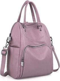 img 4 attached to 🎒 Stylish UTO Backpack: Convertible Rucksack, Crossbody, Shoulder Bag - Ideal for Women's Handbags & Wallets