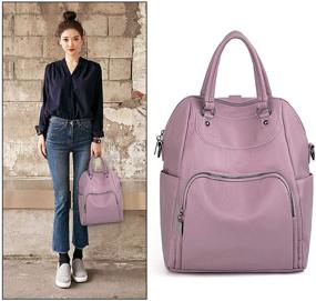 img 1 attached to 🎒 Stylish UTO Backpack: Convertible Rucksack, Crossbody, Shoulder Bag - Ideal for Women's Handbags & Wallets