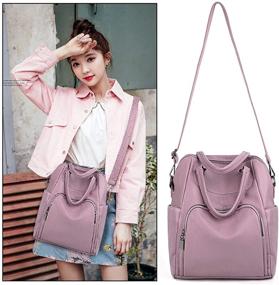 img 2 attached to 🎒 Stylish UTO Backpack: Convertible Rucksack, Crossbody, Shoulder Bag - Ideal for Women's Handbags & Wallets