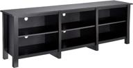 tradition black 70-inch tv stand: media console entertainment center with storage logo