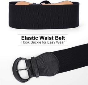 img 2 attached to JASGOOD Stretchable Elastic Buckle Women's Belts - Perfect Accessory for Ladies