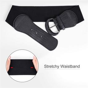 img 1 attached to JASGOOD Stretchable Elastic Buckle Women's Belts - Perfect Accessory for Ladies