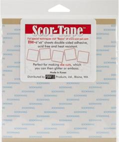 img 1 attached to 🔒 Scor-Pal SPC210 Scor-Tape Sheets, 6x6, 5-Pack: Efficient Adhesive Solution for Crafts