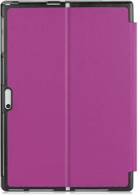 img 2 attached to 🎒 Ratesell Business Cover with Pen Holder & Magnetic Lock for Microsoft Surface Pro 7/6/5/2017/4/LTE - Stylish Purple Design