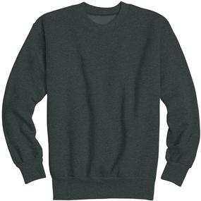 img 1 attached to 👕 Hanes Big Cotton Crewneck Fleece Closure Sweatshirt for Boys