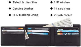 img 3 attached to Travelambo Genuine Leather Blocking Wallets Men's Accessories in Wallets, Card Cases & Money Organizers