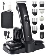 🧔 versatile beard and mustache trimmer set: fast rechargeable cordless grooming kit with face, body, nose hair trimmer and micro shaver rfc-2059e (black) logo