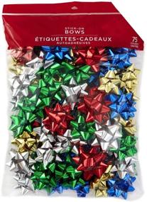img 1 attached to 🎀 Metallic Christmas Ribbon Gift Bows - Medium & Large (110 Count, Assorted Colors)