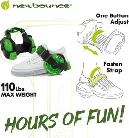 img 3 attached to Adjustable Roller Heel Skates for Kids - Jet Wheelies for Shoes - New-Bounce Heel Wheel Skates - One Size Fits Most