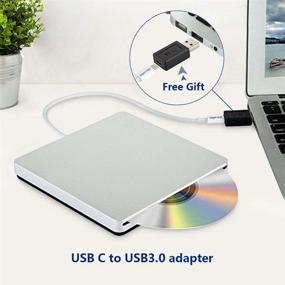 img 1 attached to 📀 Tengertang USB-C Super External Drive: Portable CD/DVD-RW Writer/Player/Burner for Latest MacBook/ASUS/Dell Latitude/MacBook Pro (Silver)