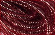 🍷 burgundy with gold deco mesh flex tubing featuring metallic foil - 8 mm x 30 yards (re300442) logo