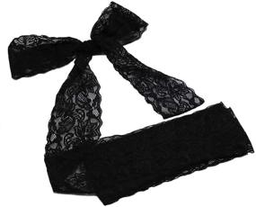 img 2 attached to 🎀 Floral Lace Trim: 3 Inch Elastic Ribbon for Crafts, Hair Bow Making, and Gift Wrapping (10 Yards)