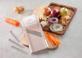 img 2 attached to 🥕 Super Standard Benriner Mandoline Slicer - Beige with Japanese Stainless Steel Blade, BPA Free