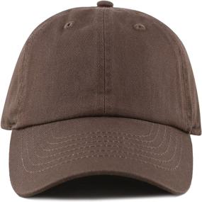 img 3 attached to The Hat Depot Unisex Washed Low Profile Cotton Dad Hat Baseball Cap for Kids & Adults
