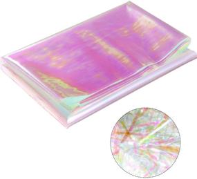 img 3 attached to 🎁 138-Inch Iridescent Cellophane Wrapping Paper - Pink Holographic Paper, 11.5 Feet Cellophane Wrap Film for DIY Wrapping, Basket Filling, and Decoration Supplies