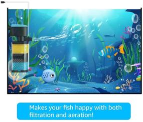 img 2 attached to 🐠 Enhanced 3-Stage Aquarium Filters for 40-70 Gallon Fish Tanks - Dual Water Outlets with Aeration by Kulife