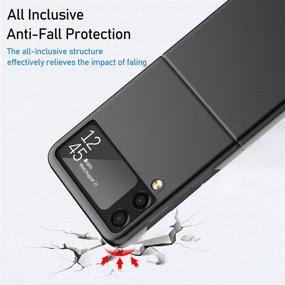 img 2 attached to GooseBox Galaxy Z Flip 3 Case - Samsung Z Flip 3 Case | 📱 Ultra Thin Hard PC Shatterproof Foldable Anti-Drop Wear-Resistant Cover for Samsung Galaxy Z Flip 3 (Black)