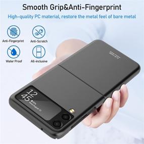 img 3 attached to GooseBox Galaxy Z Flip 3 Case - Samsung Z Flip 3 Case | 📱 Ultra Thin Hard PC Shatterproof Foldable Anti-Drop Wear-Resistant Cover for Samsung Galaxy Z Flip 3 (Black)