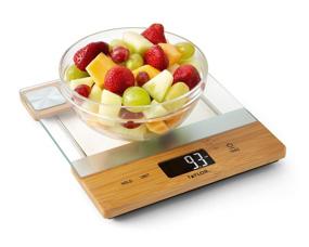 img 3 attached to Accurate and Stylish Taylor Precision Digital Glass/Bamboo Kitchen Scale, 11lb Capacity – Natural Blend for Your Household Needs