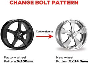 img 3 attached to Переходники колес Dynofit 5x100 на 5x4.5 (5x114.3) - Преобразование ободов 5x4,5 на автомобилях с разболтовкой 5x100мм с разболтовкой 1" M12x1.5 64,1мм из кованного сплава Спейсеры для колес.
