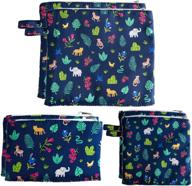 🎒 jck bags 6pc 8oz premium quality dual layer snack bags - forest-6 logo