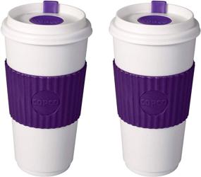 img 3 attached to 🌈 Copco To Go 16 oz. BPA Free Plastic Travel Tumbler with Leakproof Slide Open Lid, Pack of 2, Purple