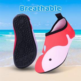 img 2 attached to 🏊 RJVW Kids Boys Girls Swim Water Shoes: Non-Slip Barefoot Aqua Socks for Beach Sports