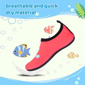 img 1 attached to 🏊 RJVW Kids Boys Girls Swim Water Shoes: Non-Slip Barefoot Aqua Socks for Beach Sports