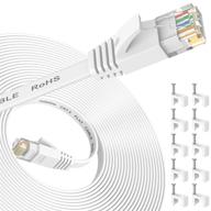 get faster internet speed with 25 ft cat 6e ethernet cable and rj45 connector for router modem logo