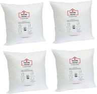 premium white 18x18 trendy home office decorative throw pillow/cushion insert, 4-pack logo